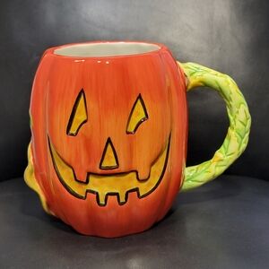 Jack-O'-Lantern Halloween Pumpkin Vintage Mug Susan Winget Oversized Ceramic Cup